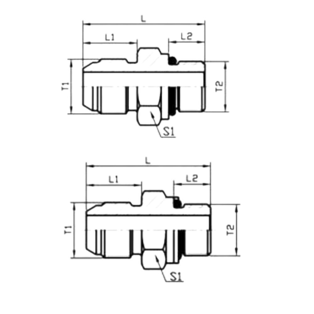 1KG-og male metric JIS adapter Topa