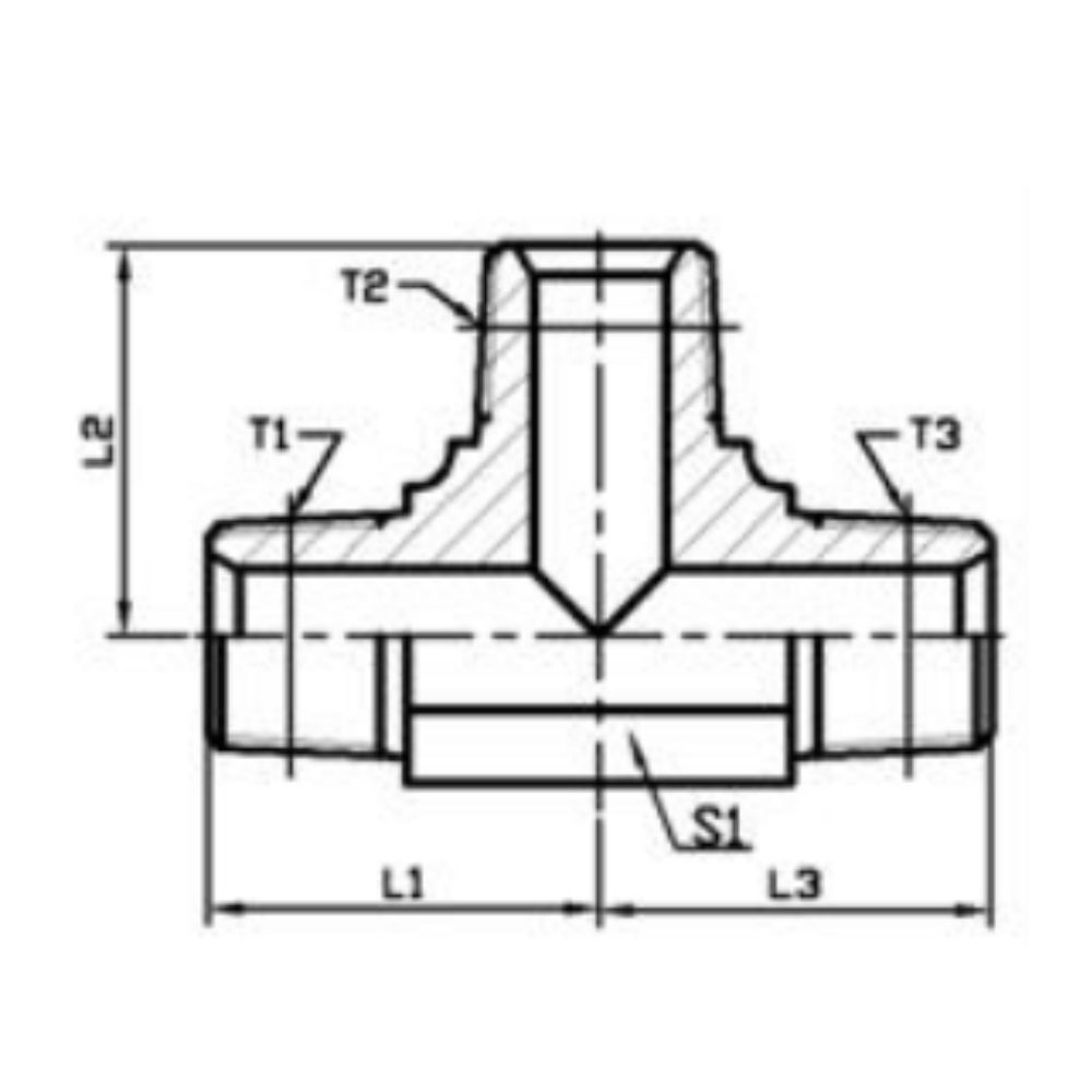 Topa AN NPT Tee Fitting