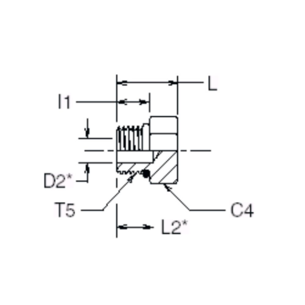6408 Hex Head SAE ORB Fitting Topa