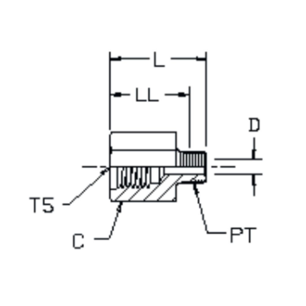 Topa 6404 Male to female SAE Hydraulic Fittings