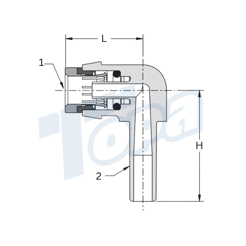 Plug-in Elbow PTC Fittings Topa